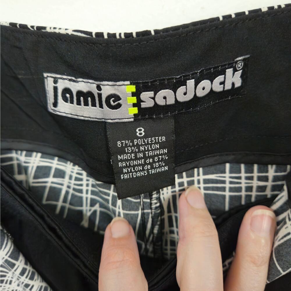 Jamie Sadock Women Strings Golf Skort Size 8 M Two-Way Zip Cooltrex Black/White - Picture 8 of 9